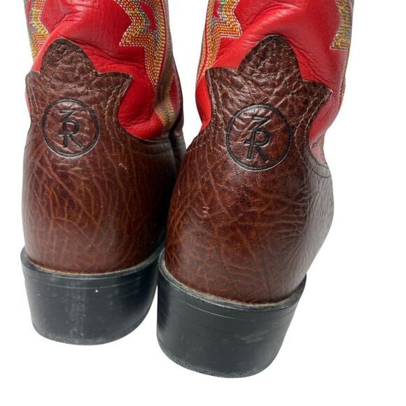 Tony Lama 3R Men’s Western Boots Red Leather RR1103 Size 11.5 main image 8